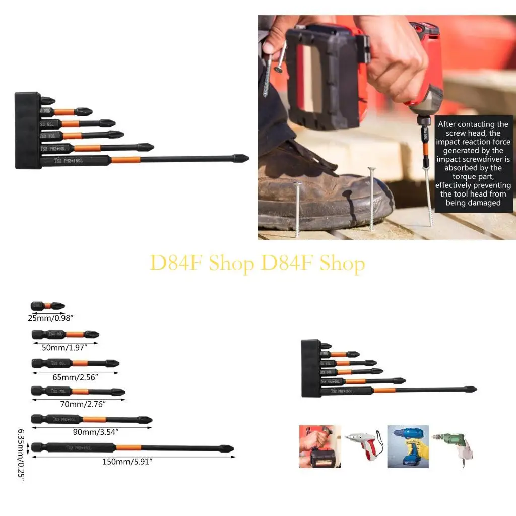 D84F 6pcs/SET Pactor Head Empact Сильная кросс-твердость отвертка набор 25-150 мм нельзя. 
D84F 6pcs/SET Pactor Head Empact Сильная кросс-твердость отвертка набор 25-150 мм нельзя.