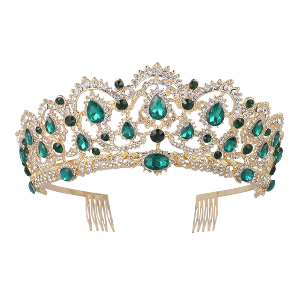Korean Water Drill Bride Crown Hair Tiara Bridal Hair Accessories for Woman Girl Green Perfect Wedding Party Ball Dress Headband
Korean Water Drill Bride Crown Hair Tiara Bridal Hair Accessories for Woman Girl Green Perfect Wedding Party Ball Dress Headband
