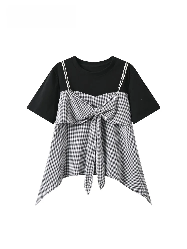Korean Style plus Size Women's T-Shirt Short Sleeve round Neck Knot Top Summer New Arrival Regular Thickness Polyes...
Korean Style plus Size Women's T-Shirt Short Sleeve round Neck Knot Top Summer New Arrival Regular Thickness Polyes...