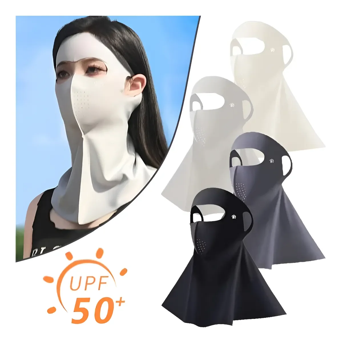 Cool Ice Silk Sun Protection Mask 3D UPF50 Anti UV Neck Scarf Dustproof Sunshade Facepiece for Outdoor Sports
Cool Ice Silk Sun Protection Mask 3D UPF50 Anti UV Neck Scarf Dustproof Sunshade Facepiece for Outdoor Sports