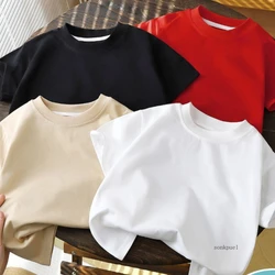 Children's Cotton Short Sleeve White Red Black T-shirt Girls' Summer Baby Clothes Kids Boys' Tops Children's Cotton Short Sleeve White Red Black T-shirt Girls' Summer Baby Clothes Kids Boys' Tops