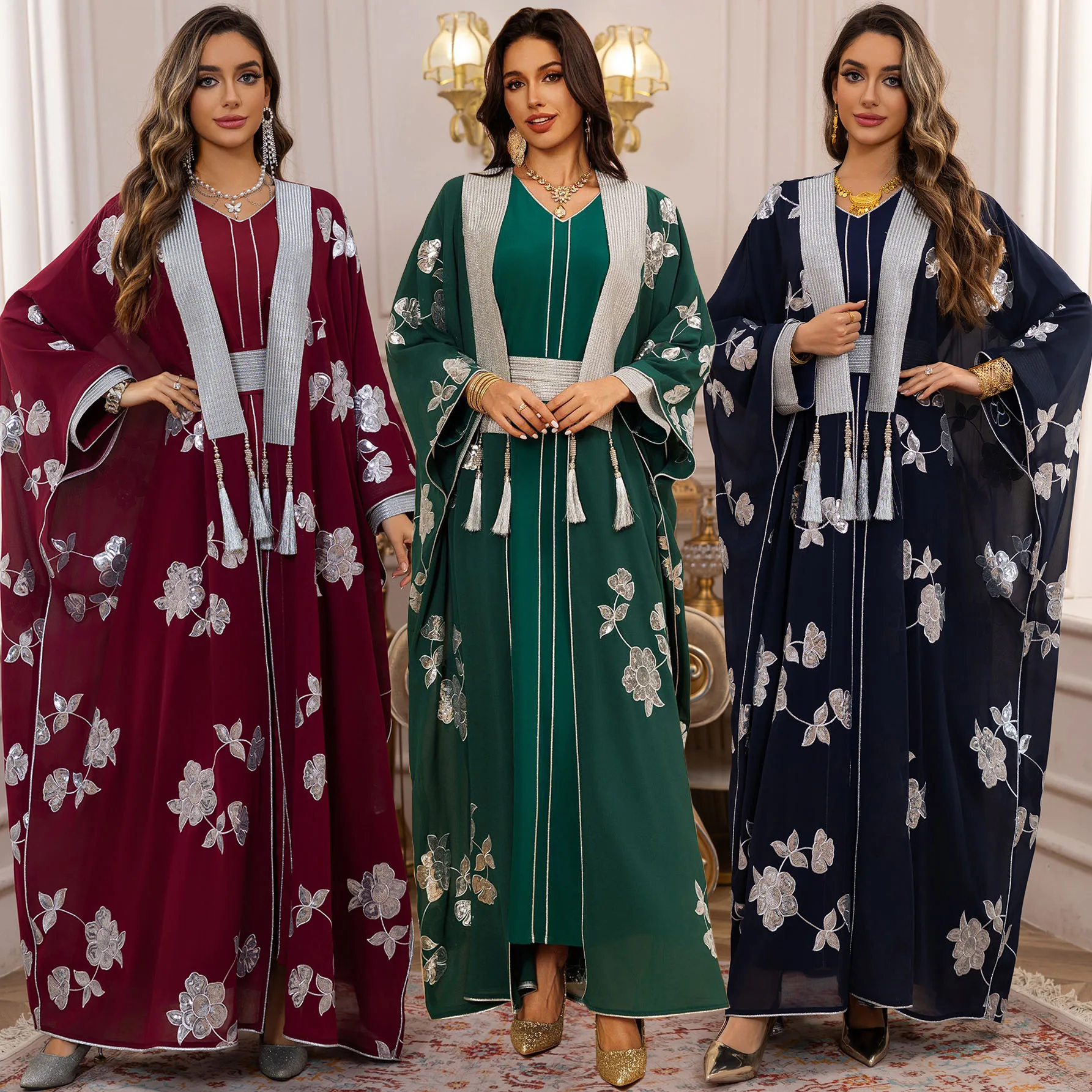 Moroccan Kaftan Dress for Women, Full Sequins & Embroidery Islamic Kaftan 2 PC Set, Dubai Saudi Evening Party Ramadan Arab Gown
Moroccan Kaftan Dress for Women, Full Sequins & Embroidery Islamic Kaftan 2 PC Set, Dubai Saudi Evening Party Ramadan Arab Gown