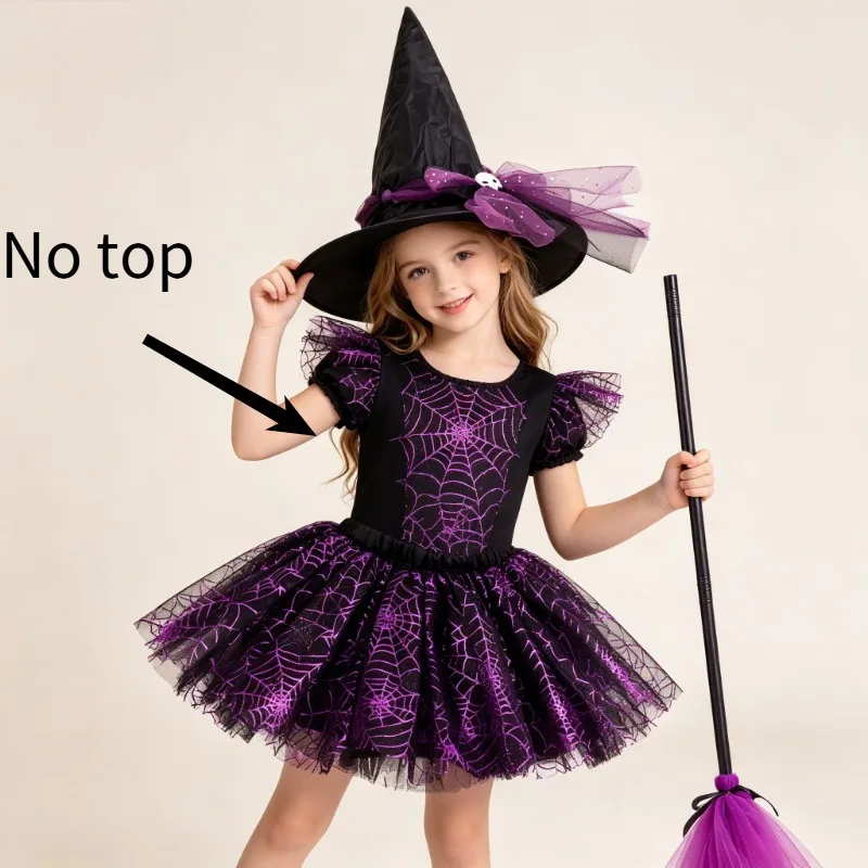 3PC Girls' Halloween Tutu Dress Set, Printed Mesh Fluffy Skirt with Witch Hat and Broom, Kids Carnival Stage Performance Costume
3PC Girls' Halloween Tutu Dress Set, Printed Mesh Fluffy Skirt with Witch Hat and Broom, Kids Carnival Stage Performance Costume