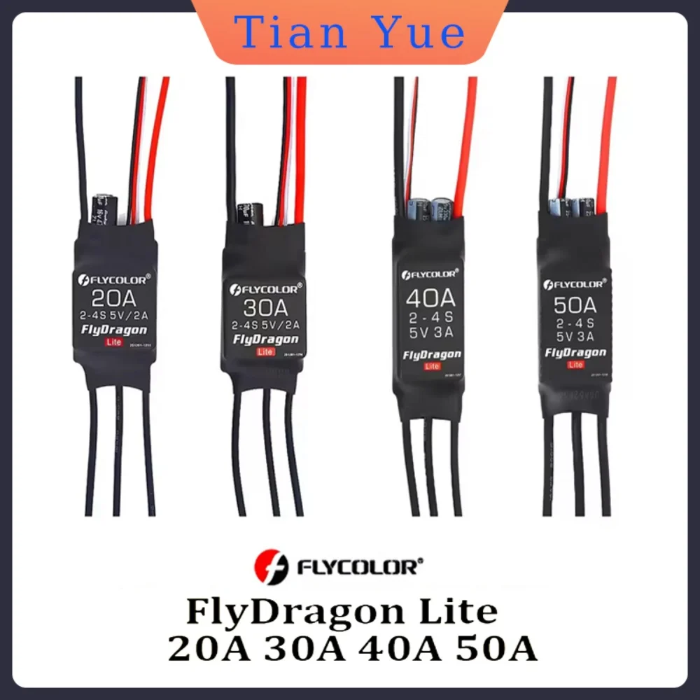 FLYCOLOR Flydragon Lite 1 шт. 20A/30A/40/50A 5 В BEC 2-4S бесщеточный ESC для RC самолетов FPV дронов с фиксированным крылом
FLYCOLOR Flydragon Lite 1 шт. 20A/30A/40/50A 5 В BEC 2-4S бесщеточный ESC для RC самолетов FPV дронов с фиксированным крылом