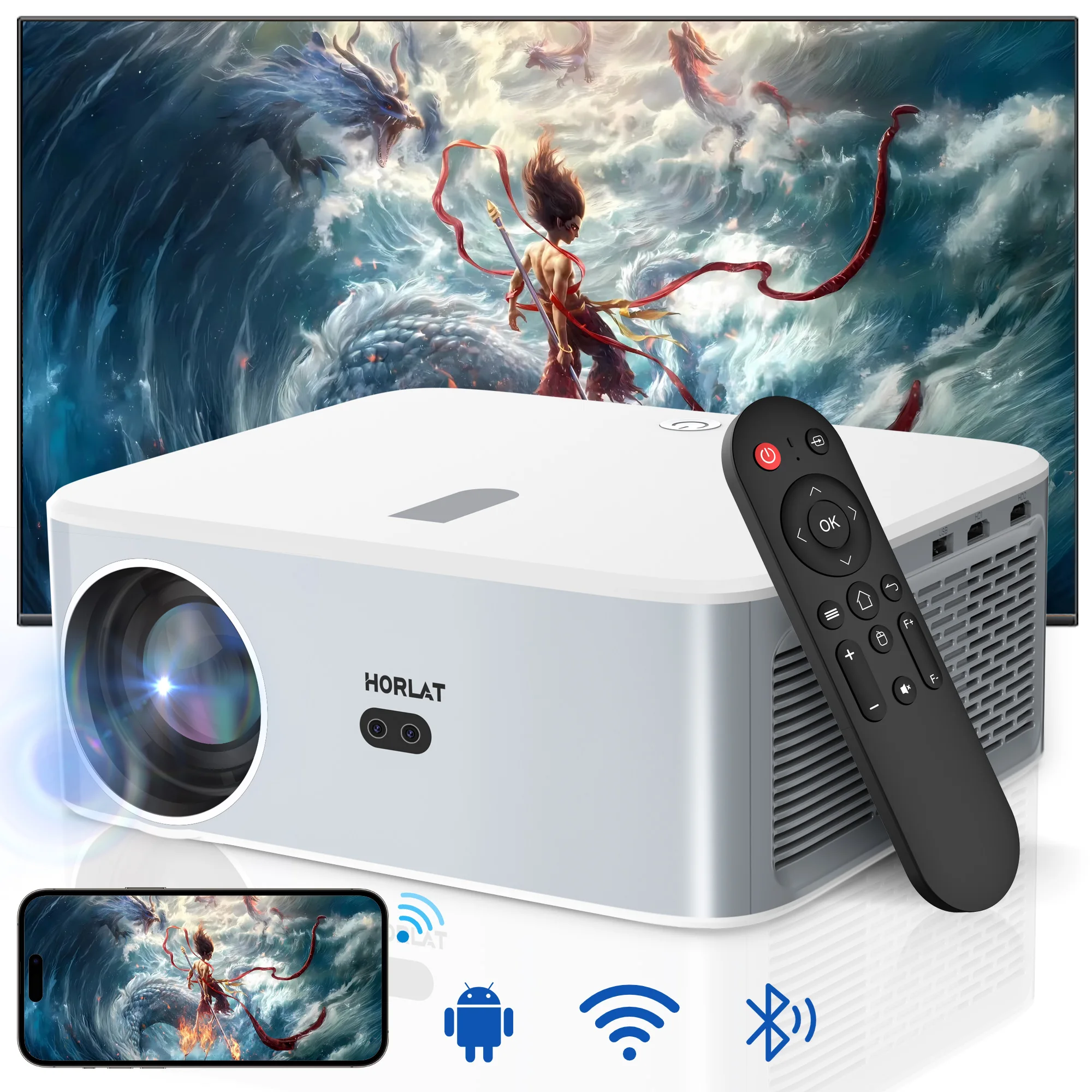 HORLAT 30000Lumens 4K Decode Outdoor Projector Full HD 1080P Video 3D Home Theater Keystone 5G WiFi Portable Proyector
HORLAT 30000Lumens 4K Decode Outdoor Projector Full HD 1080P Video 3D Home Theater Keystone 5G WiFi Portable Proyector