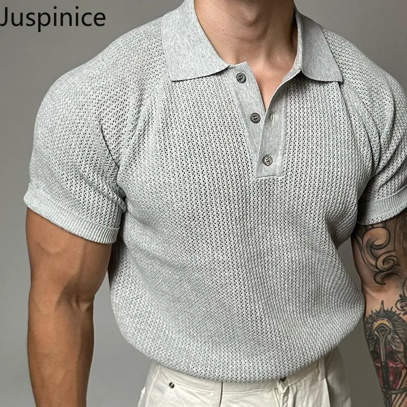 Juspinice American Fashion Summer Casual Fit New Top for Men's Wear with Raglan Sleeves and Lapel Knit T-shirt Male Clothing
Juspinice American Fashion Summer Casual Fit New Top for Men's Wear with Raglan Sleeves and Lapel Knit T-shirt Male Clothing