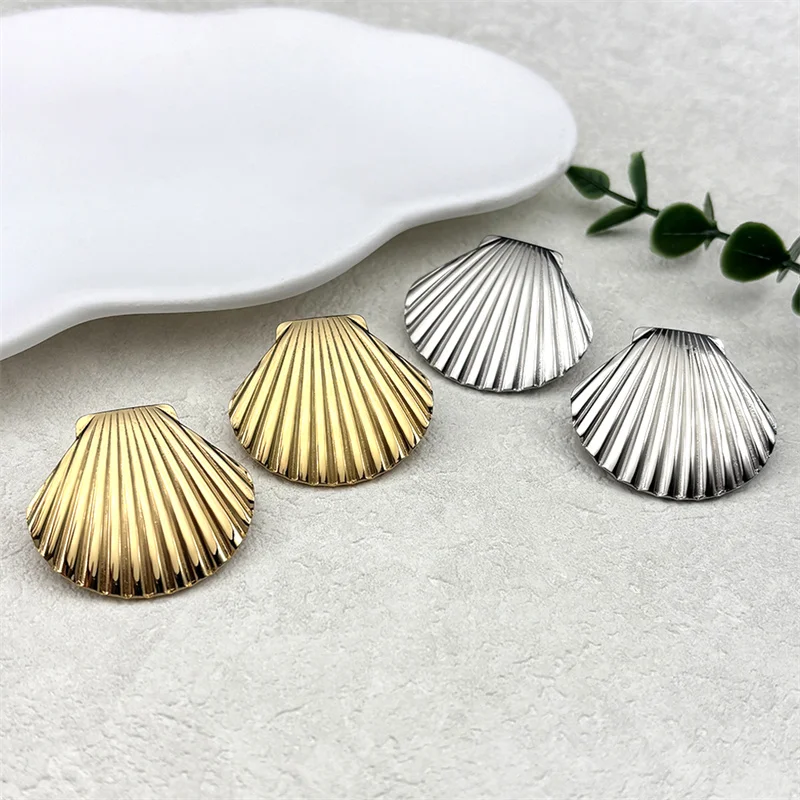 Textured Shell Earrings For Women Gold/Silver Color Stainless Steel Summer Beach Vintage Waterproof Earrings Jewelry Gift
Textured Shell Earrings For Women Gold/Silver Color Stainless Steel Summer Beach Vintage Waterproof Earrings Jewelry Gift