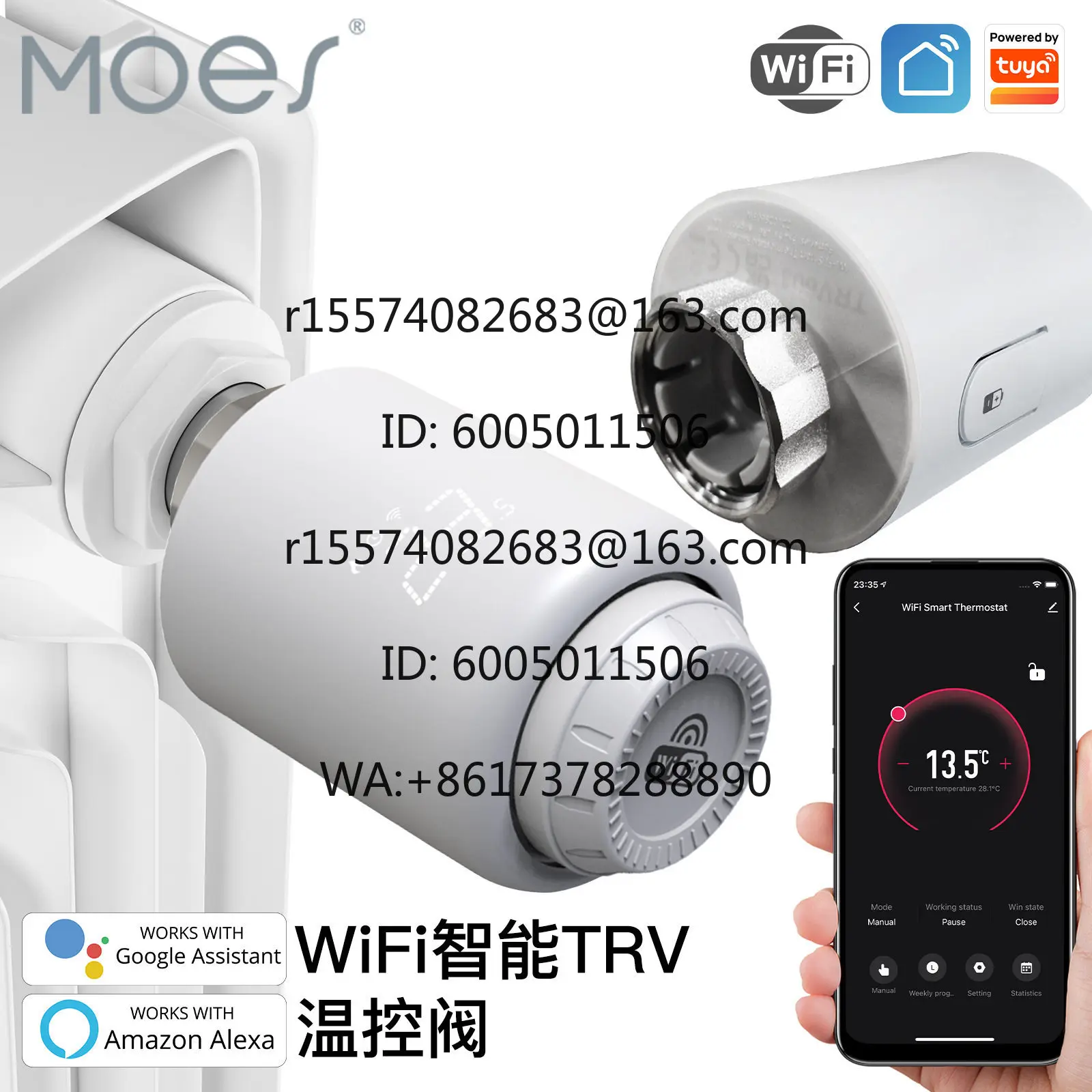 Graffiti smart WiFi thermostatic radiator valve app wireless timing zigbee radiator thermostat
Graffiti smart WiFi thermostatic radiator valve app wireless timing zigbee radiator thermostat