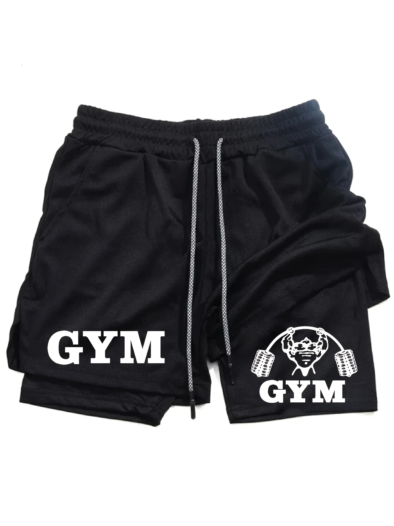 Men's fitness shorts - training shorts with weightlifting patterns, adjustable drawstring waistband men clothing mens shorts
Men's fitness shorts - training shorts with weightlifting patterns, adjustable drawstring waistband men clothing mens shorts