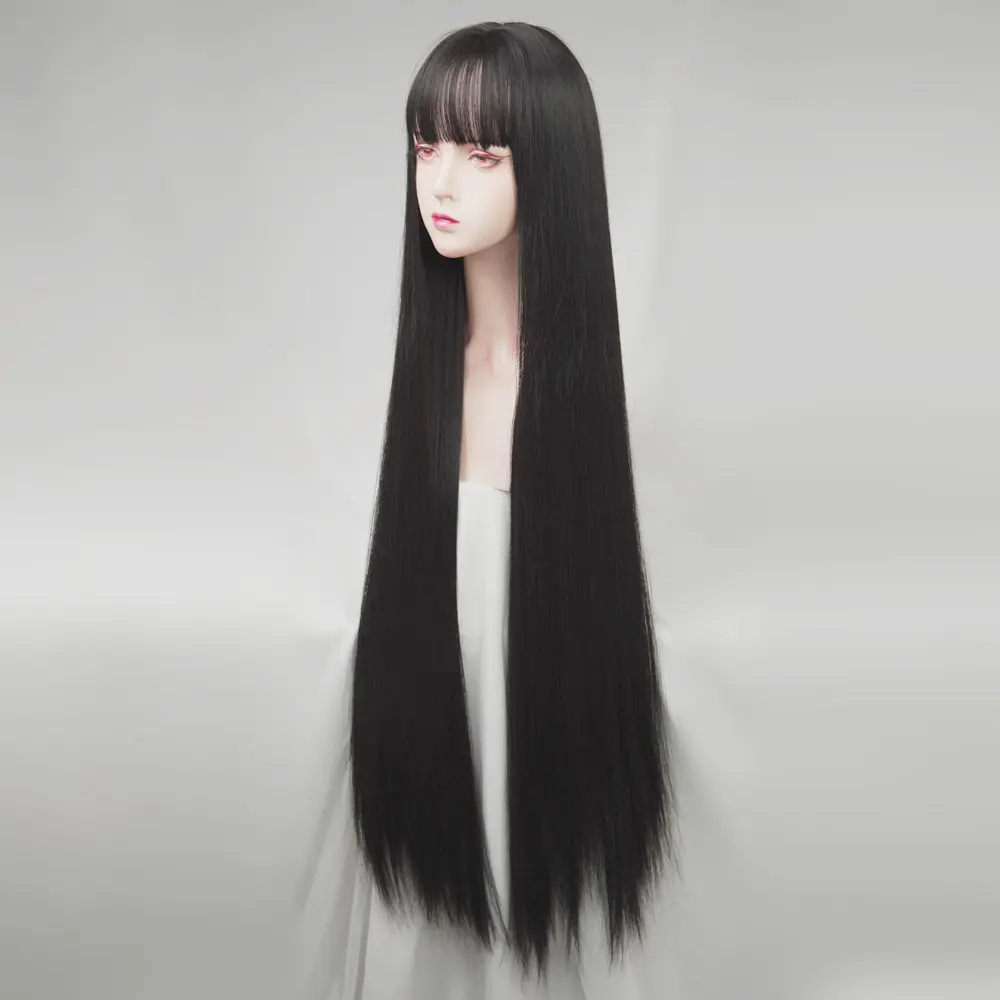 Wig female black long straight 1 meter 3 super long straight hair Internet celebrity air Qi bangs photo modeling full head cover
Wig female black long straight 1 meter 3 super long straight hair Internet celebrity air Qi bangs photo modeling full head cover