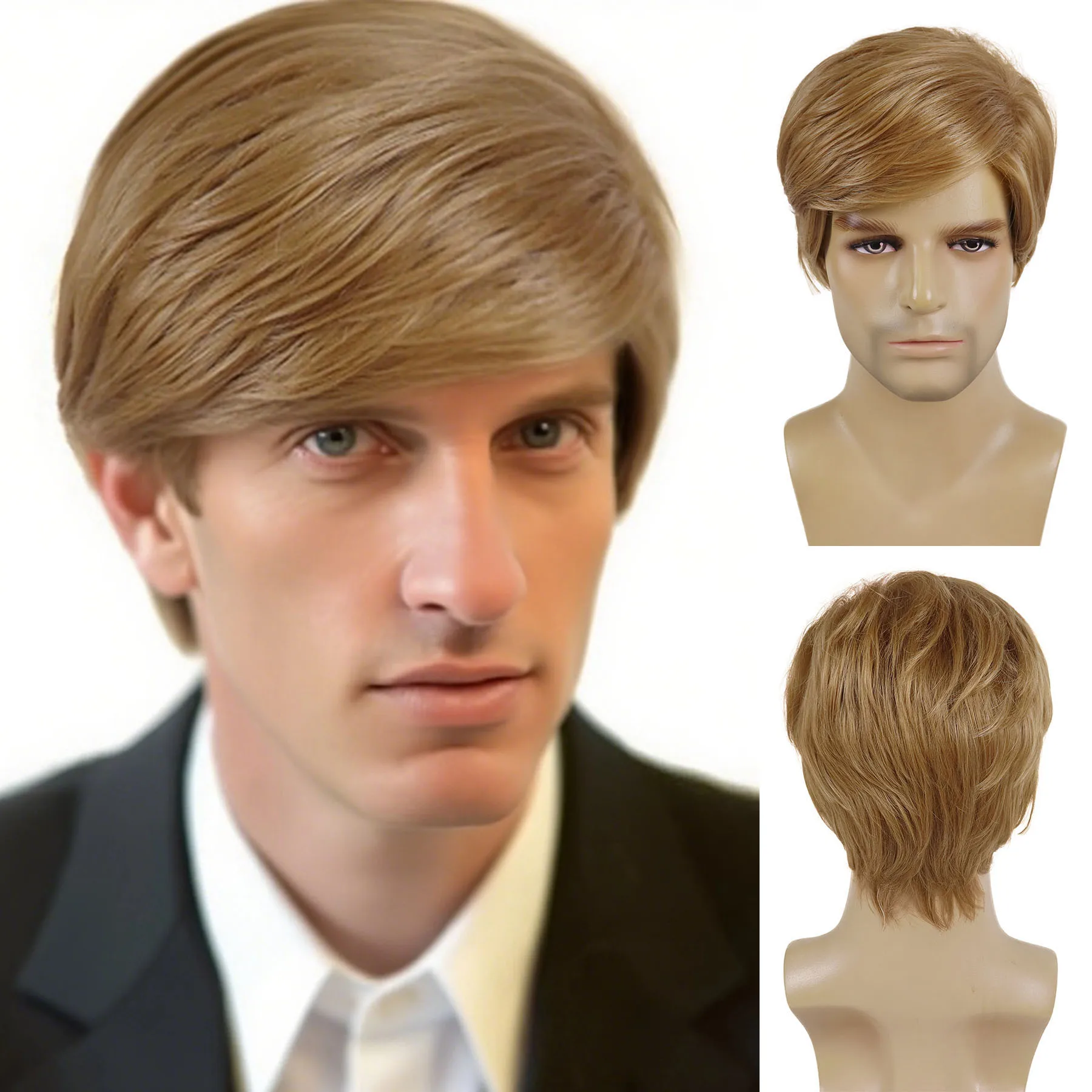 Short Wigs for Men Synthetic Hair Blonde Wig with Bangs Donald Cosplay Wigs Trump Costume Drag Party Straight Haircuts Roleplay
Short Wigs for Men Synthetic Hair Blonde Wig with Bangs Donald Cosplay Wigs Trump Costume Drag Party Straight Haircuts Roleplay