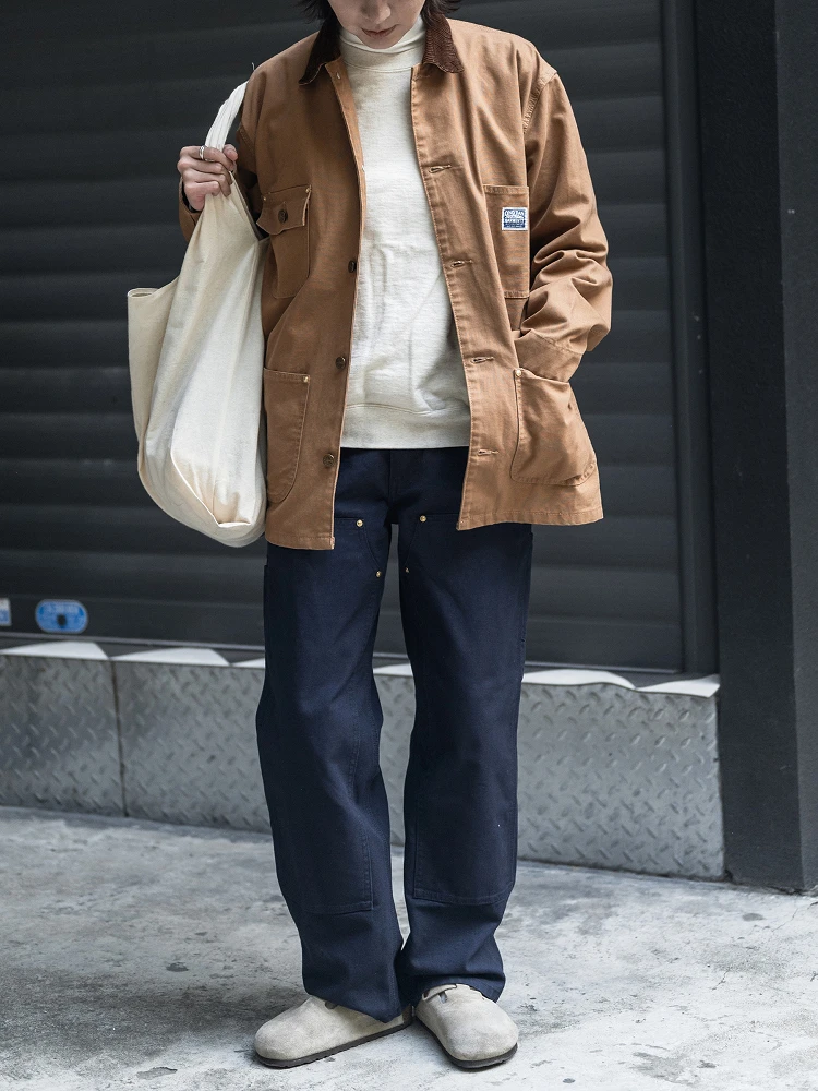 Classic American Retro Workwear Jaet Canvas Four ket Men's Jaet Splicing Outerwear Youth Spring Autumn Regular Sve
Classic American Retro Workwear Jaet Canvas Four ket Men's Jaet Splicing Outerwear Youth Spring Autumn Regular Sve