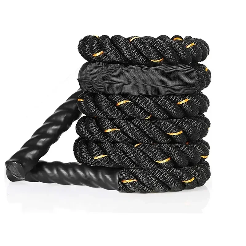 Black Red Yellow Twisted Nylon Battle Rope Colorful Design For Fitness And Strength Training Exercise New Arrival
Black Red Yellow Twisted Nylon Battle Rope Colorful Design For Fitness And Strength Training Exercise New Arrival