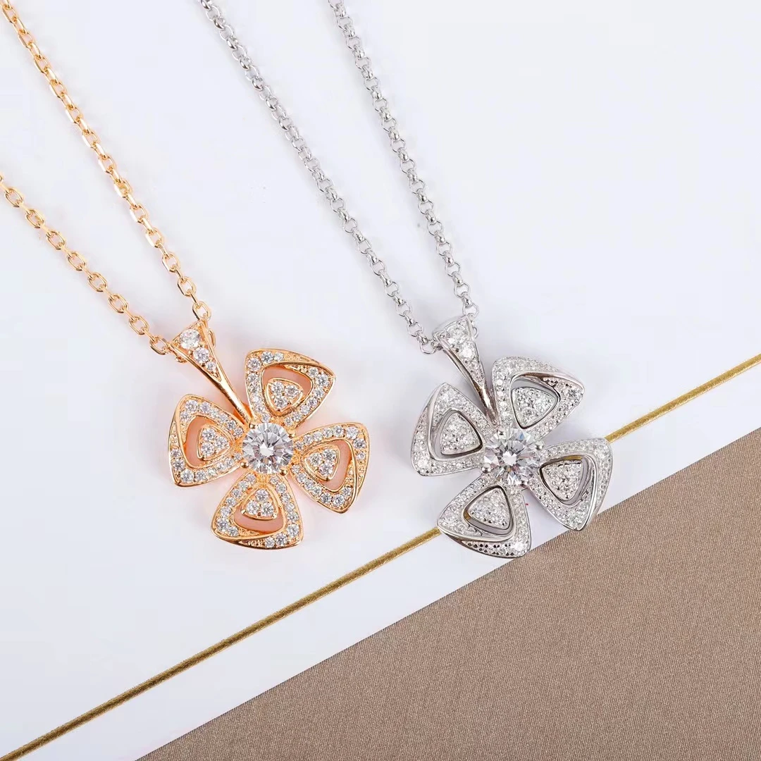 925 sterling silver zircon chanting flower petal necklace new female fashion brand temperament jewelry banquet gift
925 sterling silver zircon chanting flower petal necklace new female fashion brand temperament jewelry banquet gift