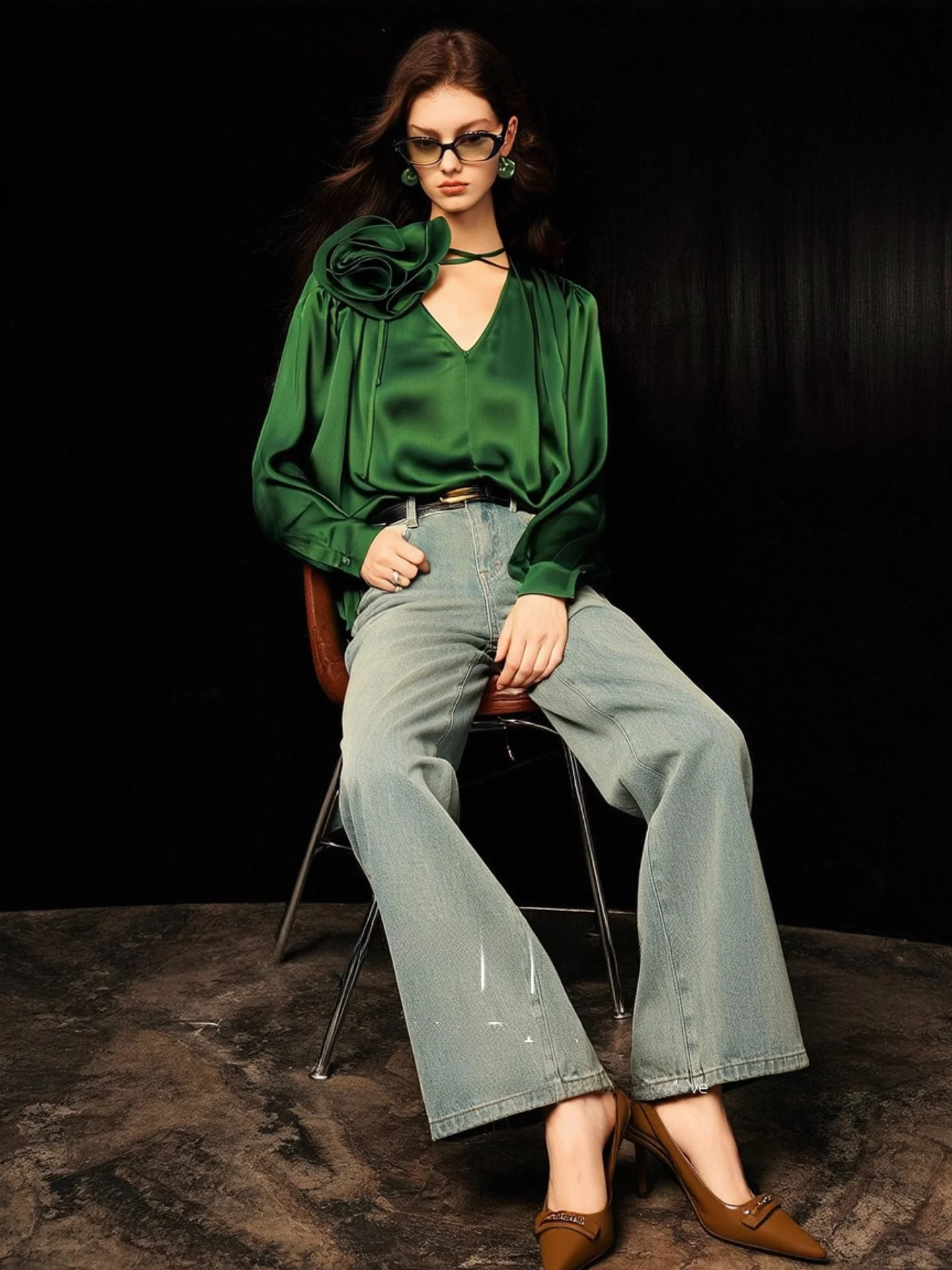Huaappuw Satin Shirt with Bow Tie Long Sleeve V-Neck 3D Flower Print Versatile Spring 2026 Women's Fashion French Style Blouse
Huaappuw Satin Shirt with Bow Tie Long Sleeve V-Neck 3D Flower Print Versatile Spring 2026 Women's Fashion French Style Blouse
