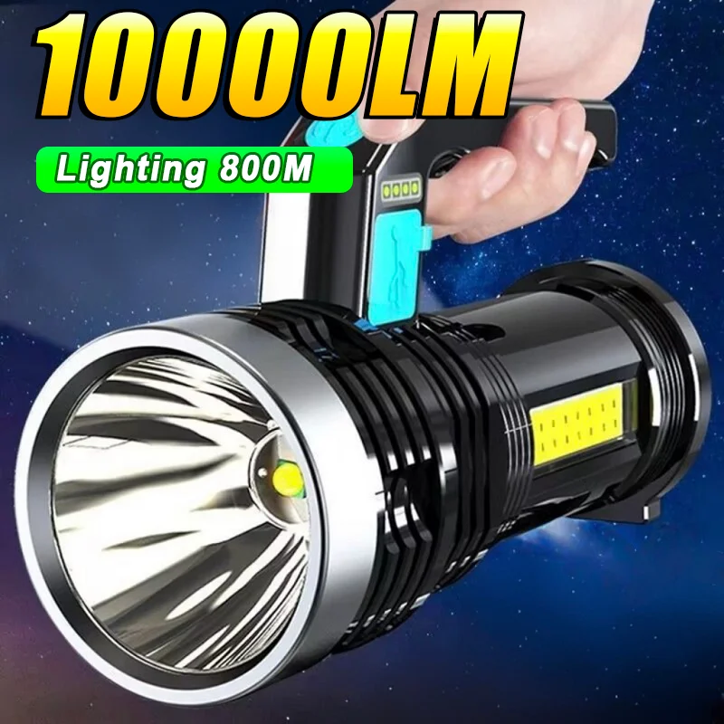 Outdoor LED Strong Light Flashlight Super Bright Long Shot Portable Lamp Rechargeable High Power Searchlights Torch Camping Lamp
Outdoor LED Strong Light Flashlight Super Bright Long Shot Portable Lamp Rechargeable High Power Searchlights Torch Camping Lamp