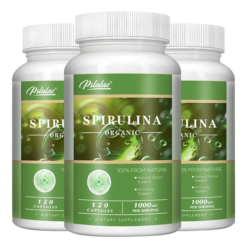 Organic Spirulina Capsules - Green Superfood - Heart Support, Cardiovascular, Eye & Brain Health
Organic Spirulina Capsules - Green Superfood - Heart Support, Cardiovascular, Eye & Brain Health