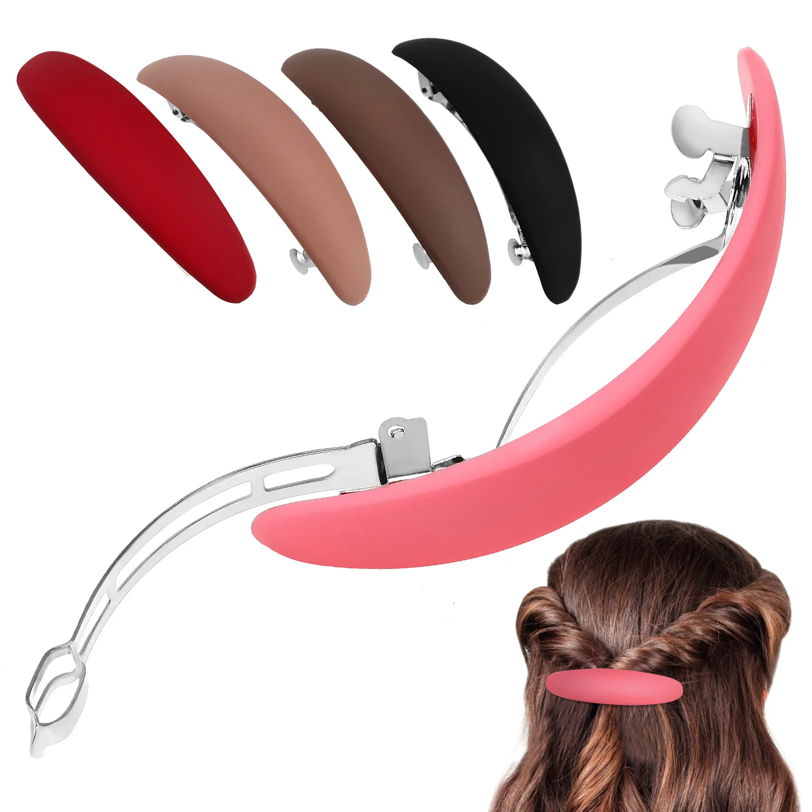 5 Vintage Clips Automatic Closure Durable Plastic Ponytail Barrettes For Women Girls Thick Hair Accessories French Style Hair
5 Vintage Clips Automatic Closure Durable Plastic Ponytail Barrettes For Women Girls Thick Hair Accessories French Style Hair