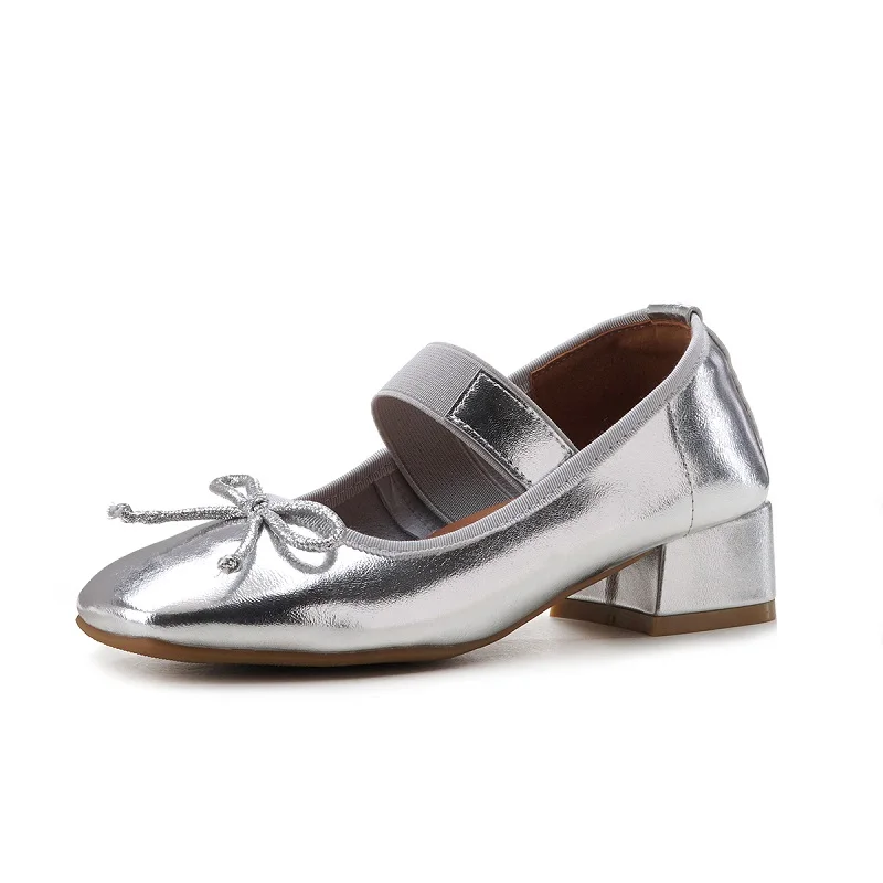 Women Pumps Sheepskin Silver Bowtie Shoes Woman Round Toe Spring Autumn Pumps On Thick Heel 3.5CM Modern Mary Jane Pump Size 42
Women Pumps Sheepskin Silver Bowtie Shoes Woman Round Toe Spring Autumn Pumps On Thick Heel 3.5CM Modern Mary Jane Pump Size 42