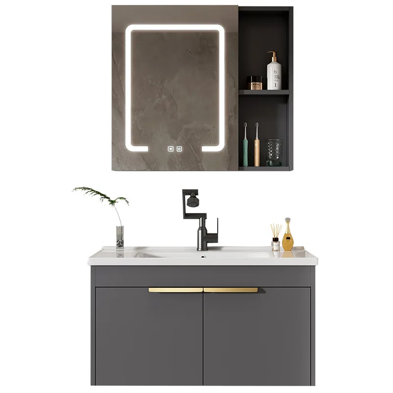 Modern waterproof rock slab vanity combined bathroom cabinet integrated ceramic basin lacquered aluminum alloy drain hotel
Modern waterproof rock slab vanity combined bathroom cabinet integrated ceramic basin lacquered aluminum alloy drain hotel
