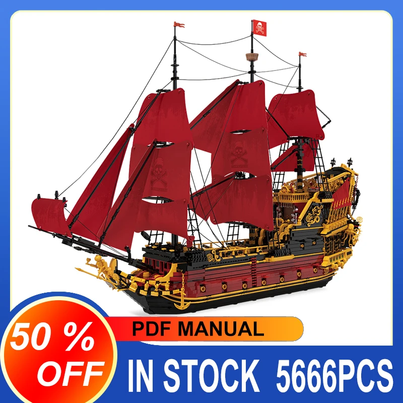66049 IN STOCK MOC Queen Anne's Revenge Pirate Ship Building Blocks Bricks Assembling Model Toys for Children Birthday Gift Set
66049 IN STOCK MOC Queen Anne's Revenge Pirate Ship Building Blocks Bricks Assembling Model Toys for Children Birthday Gift Set