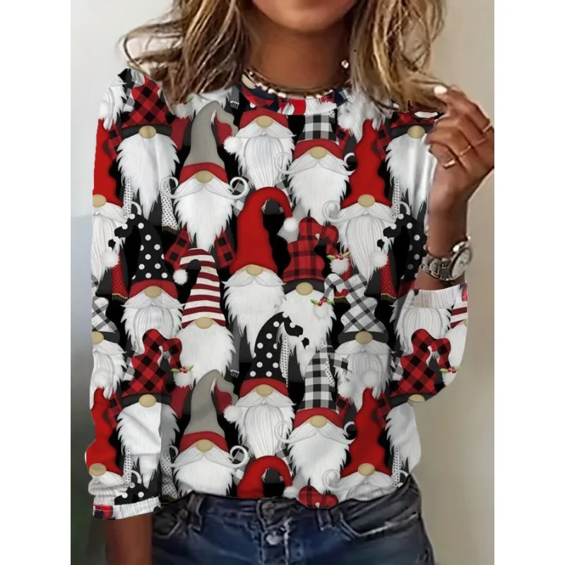 Christmas Printed Casual T Shirt for Women 2023 Autumn Winter Crew Neck Long Sleeve Tops Party Club Streetwear
Christmas Printed Casual T Shirt for Women 2023 Autumn Winter Crew Neck Long Sleeve Tops Party Club Streetwear