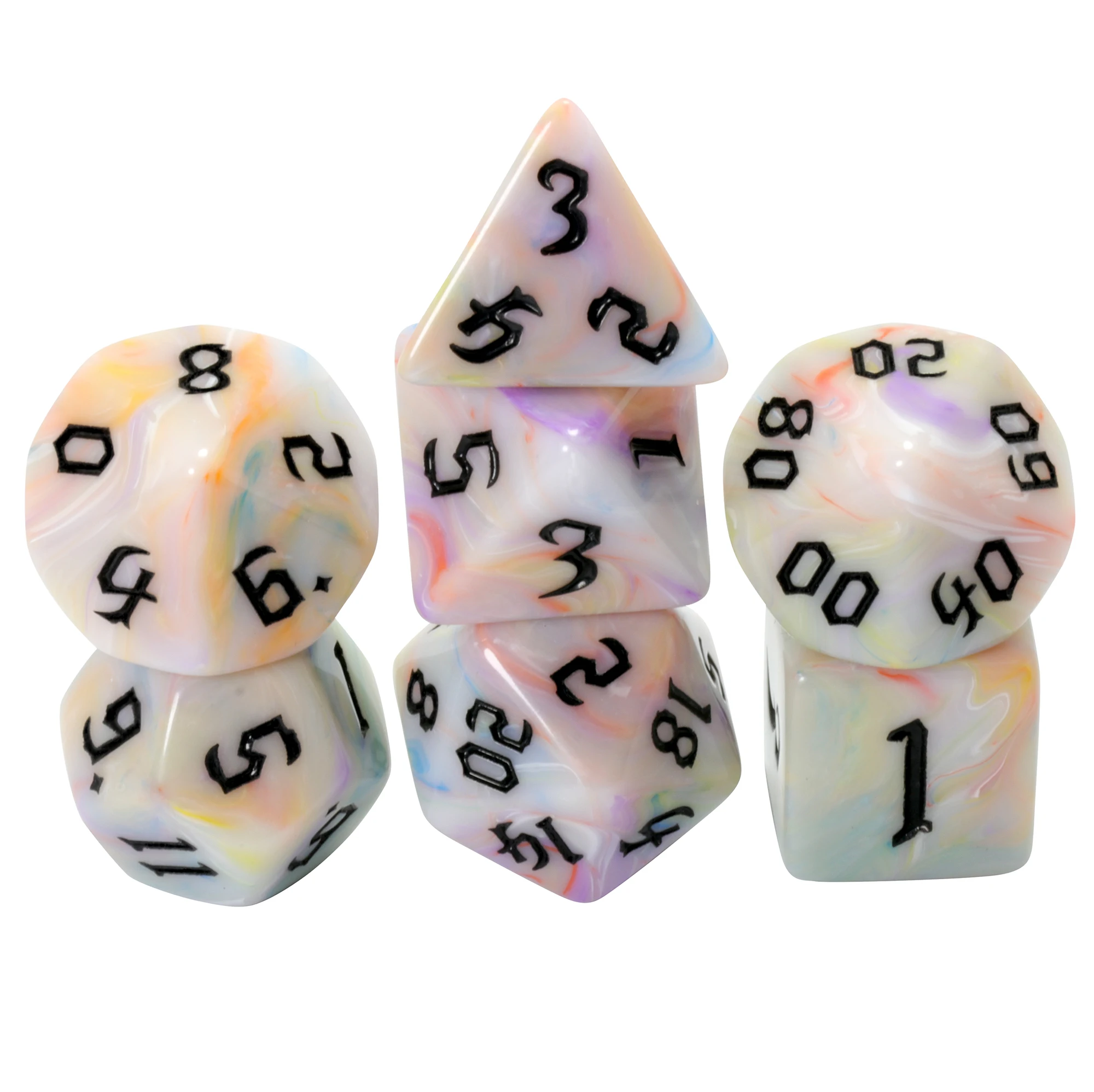 Polyhedral Dice Set 7pcs Board Game Accessories Dice D4-D20 for DND Role Play Gaming
Polyhedral Dice Set 7pcs Board Game Accessories Dice D4-D20 for DND Role Play Gaming