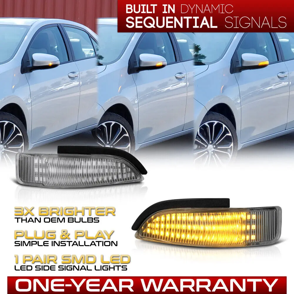 Toyota Corolla Prius C Full LED Sequential Signal Side Mirror Lights Lamps Pair
Toyota Corolla Prius C Full LED Sequential Signal Side Mirror Lights Lamps Pair