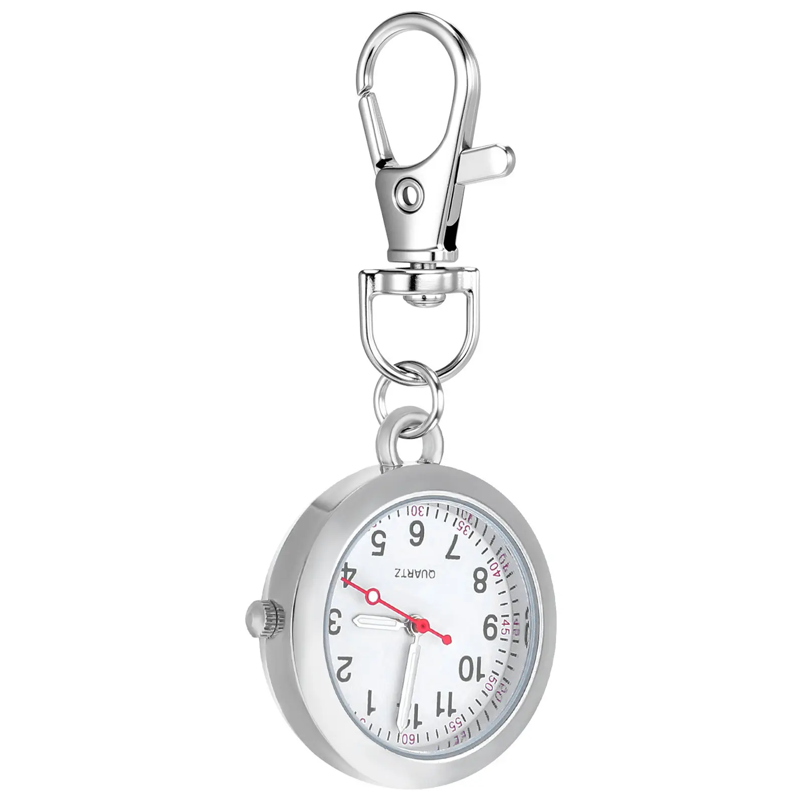 1Pcs Pocket Watch Stainless Steel Quartz Movement Simple Stylish Design Nurse Fob Watch Keychain Clip Decorative
1Pcs Pocket Watch Stainless Steel Quartz Movement Simple Stylish Design Nurse Fob Watch Keychain Clip Decorative