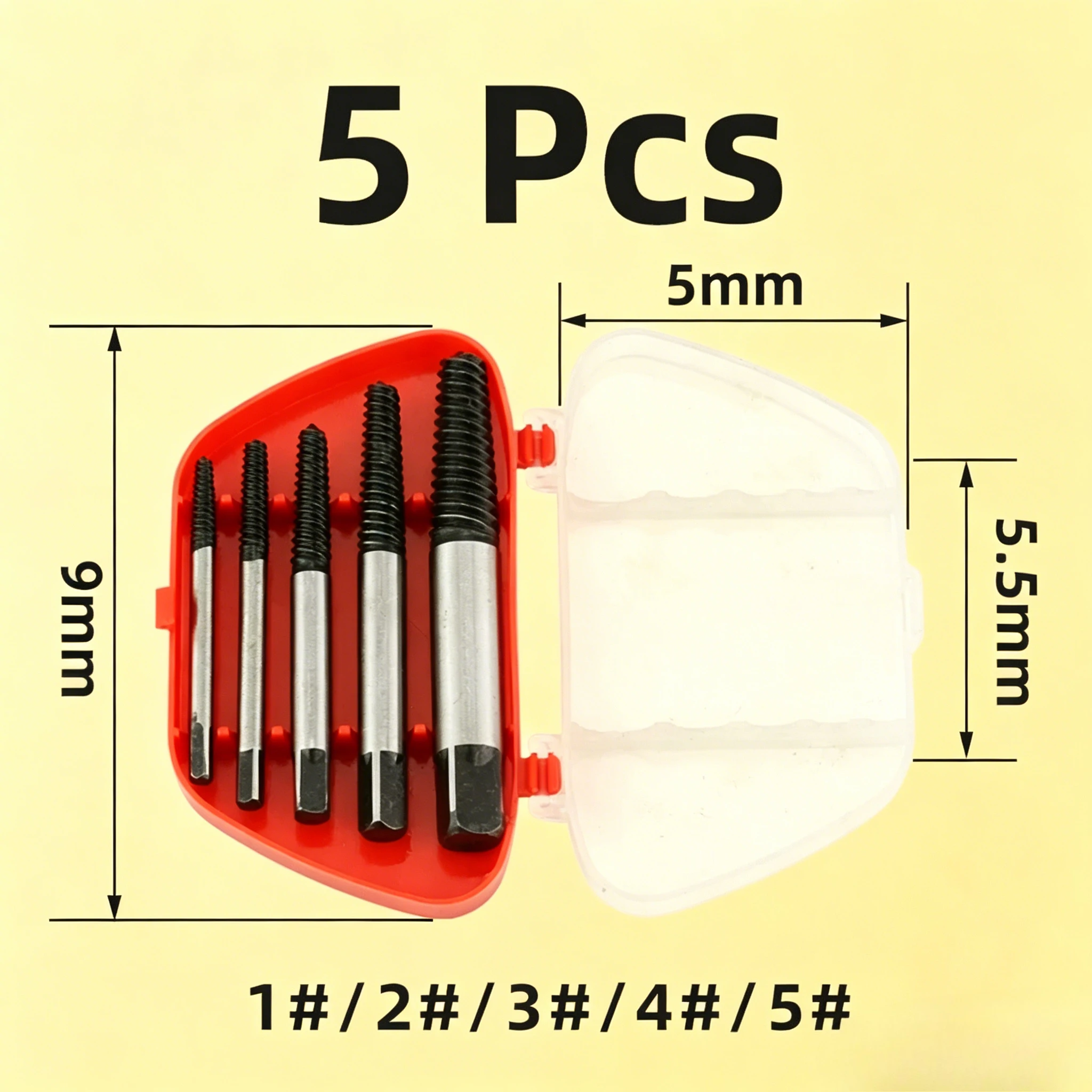 Universal 5/6Pcs Screw Extractor Set Broken Damaged Screw Bolt Remover Drill Bit Woodworking Repair Tools
Universal 5/6Pcs Screw Extractor Set Broken Damaged Screw Bolt Remover Drill Bit Woodworking Repair Tools