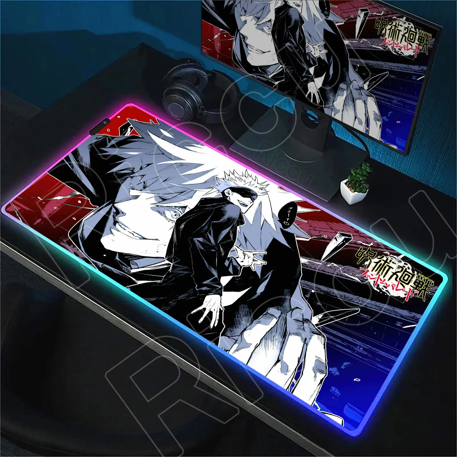 Аниме Дзюдзюцу Кайсен RGB Коврик для мыши XXL Геймерская клавиатура Красочный светящийся настольный коврик Gojo Satoru Скоростной коврик для мыши Ковер со светодиодной подсветкой
Аниме Дзюдзюцу Кайсен RGB Коврик для мыши XXL Геймерская клавиатура Красочный светящийся настольный коврик Gojo Satoru Скоростной коврик для мыши Ковер со светодиодной подсветкой