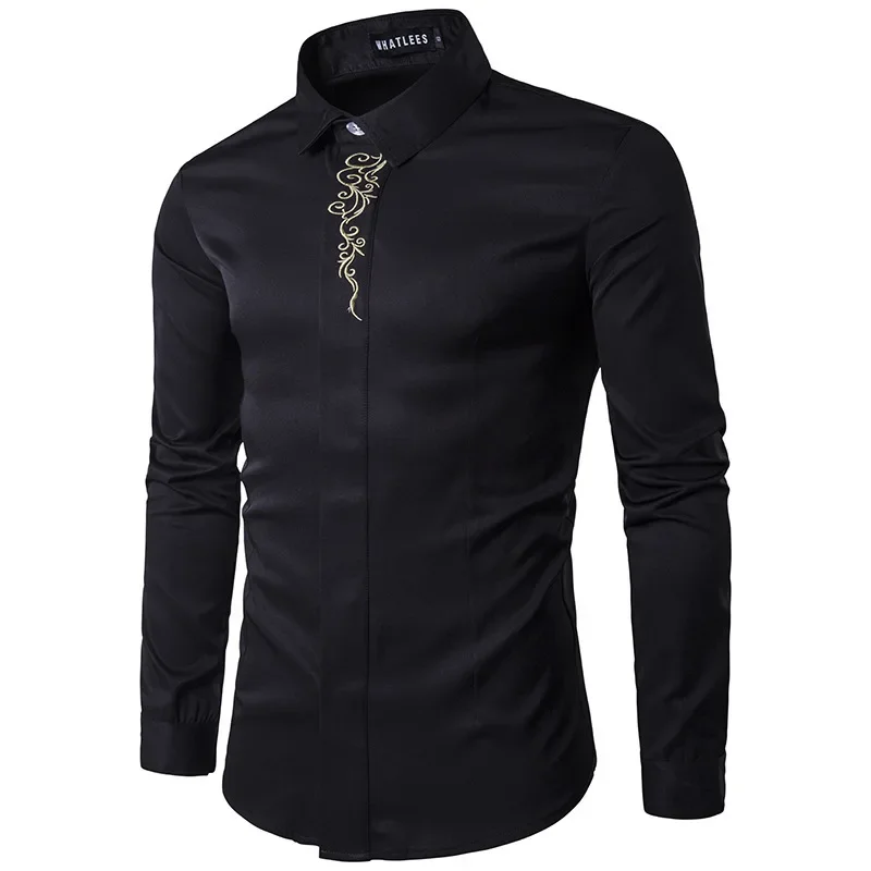 New Men's High-end Embroidered Slim Fit Printed Shirt European Station Men's Oversized Long Sleeved Shirt European Size
New Men's High-end Embroidered Slim Fit Printed Shirt European Station Men's Oversized Long Sleeved Shirt European Size
