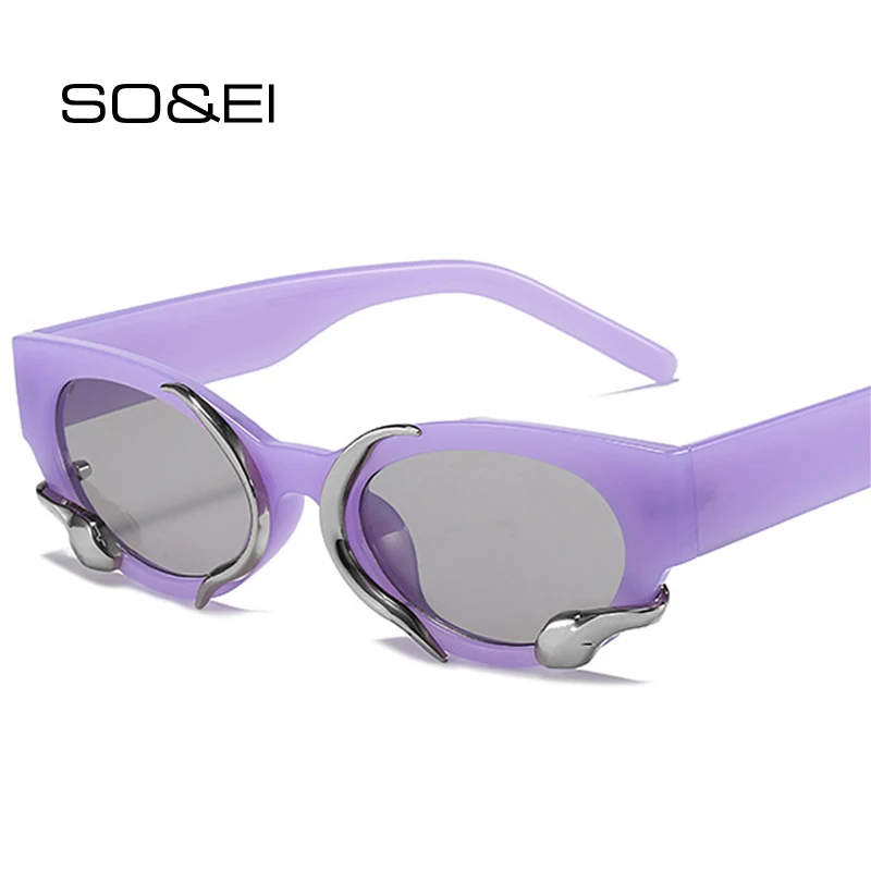 SO&EI Fashion Cat Eye Sunglasses Women Jelly Color Unique Eyewear Retro Brand Designer Green Purple Shades UV400 Sun Glasses
SO&EI Fashion Cat Eye Sunglasses Women Jelly Color Unique Eyewear Retro Brand Designer Green Purple Shades UV400 Sun Glasses