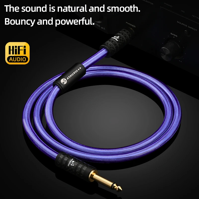 HiFi OCC Silver Plating 6.5mm TS Audio Cable Noise-free Electronic Guitar TS 6.5mm Audio Mono Cable
HiFi OCC Silver Plating 6.5mm TS Audio Cable Noise-free Electronic Guitar TS 6.5mm Audio Mono Cable