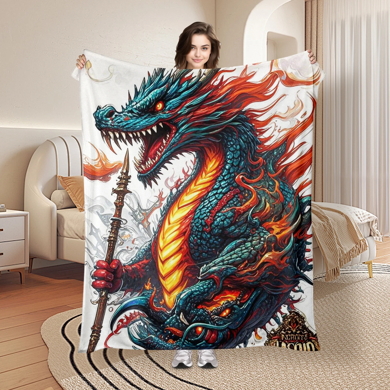 Realistic Dragon Blanket With White Background Mythological Art And Lifelike Design For Elegant And Timeless Home Accents
Realistic Dragon Blanket With White Background Mythological Art And Lifelike Design For Elegant And Timeless Home Accents