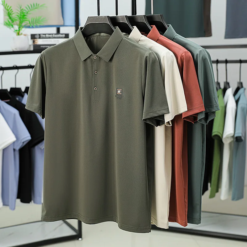 9Breathable Wrinkle Resistant T-shirt, Casual High-end Ice Silk Lapel Short Sleeved T-shirt, Men's 2025 New Men's T-shirt, Loose
9Breathable Wrinkle Resistant T-shirt, Casual High-end Ice Silk Lapel Short Sleeved T-shirt, Men's 2025 New Men's T-shirt, Loose