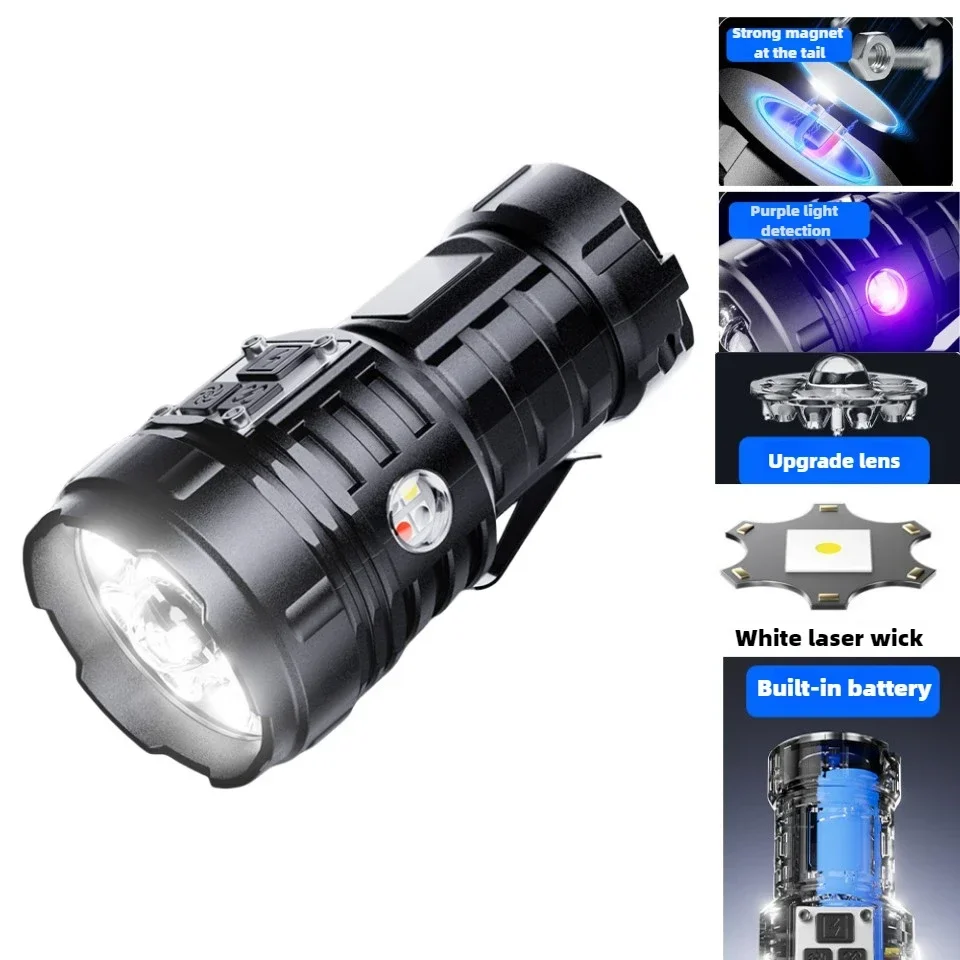 Three light sources and seventeen lighting modes flashlight with built-in 18650 battery magnetic portable mini small flashlight
Three light sources and seventeen lighting modes flashlight with built-in 18650 battery magnetic portable mini small flashlight