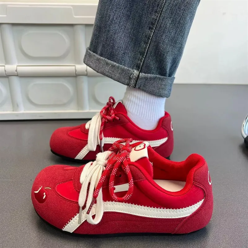 Women's Two Tone German Training Sneakers PU & Mesh Upper Low Top Lace Up Korean Trendy Casual Shoes Spring 2026
Women's Two Tone German Training Sneakers PU & Mesh Upper Low Top Lace Up Korean Trendy Casual Shoes Spring 2026