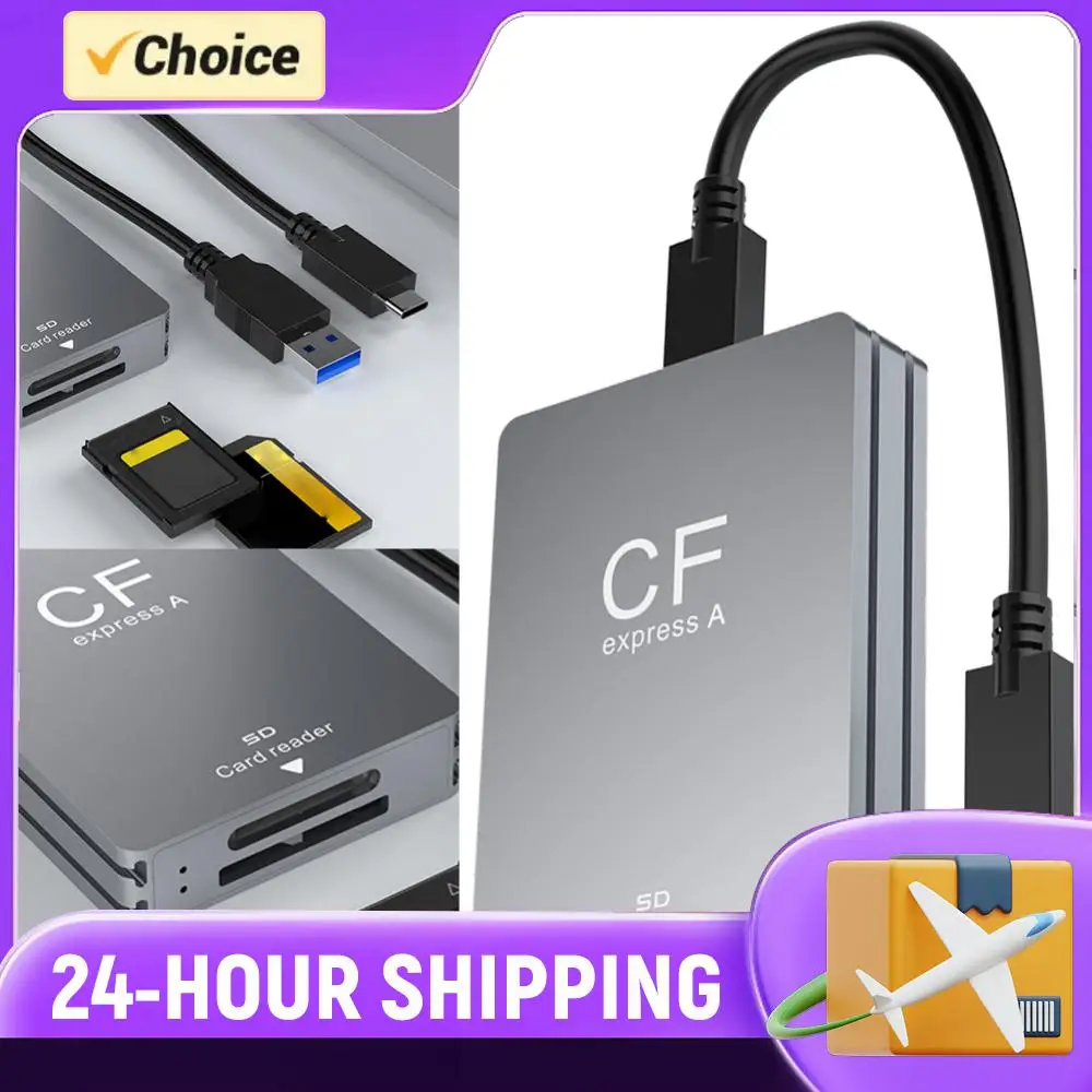 Устройство для чтения карт памяти 2-в-1 CFexpress Type A и SD, адаптер-кардридер с двумя слотами, поддержка Android/Windows/OS для SLR-камер
Устройство для чтения карт памяти 2-в-1 CFexpress Type A и SD, адаптер-кардридер с двумя слотами, поддержка Android/Windows/OS для SLR-камер