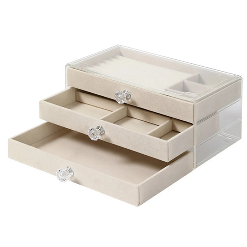 Large Storage Box Capacity High-Grade Exquisite Oxidation Three Drawer Desktop Jewelry Bracelet Ring Storage Container
Large Storage Box Capacity High-Grade Exquisite Oxidation Three Drawer Desktop Jewelry Bracelet Ring Storage Container