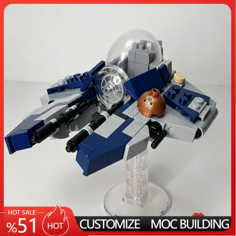 218 Parts Sci-Fi Space Fighter MOC Building Blocks Model Educational DIY Assembly Toy For funs Birthday Gift Collection Display
218 Parts Sci-Fi Space Fighter MOC Building Blocks Model Educational DIY Assembly Toy For funs Birthday Gift Collection Display