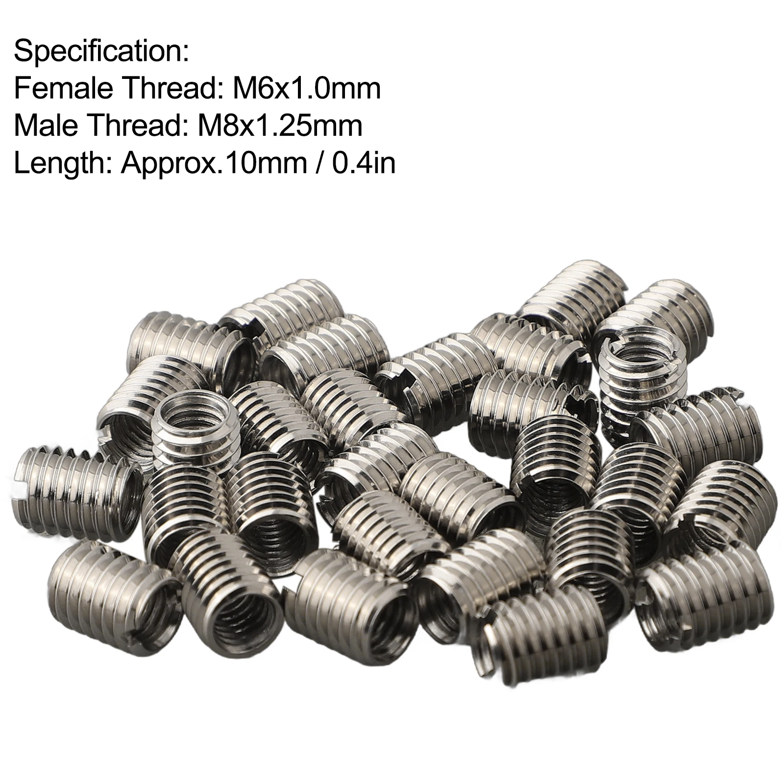 Inserts Thread Reducer Male Female Nut Metric 30pcs Adapter Hardware Outer M8*1.25 Stainless Steel Lightweight
Inserts Thread Reducer Male Female Nut Metric 30pcs Adapter Hardware Outer M8*1.25 Stainless Steel Lightweight