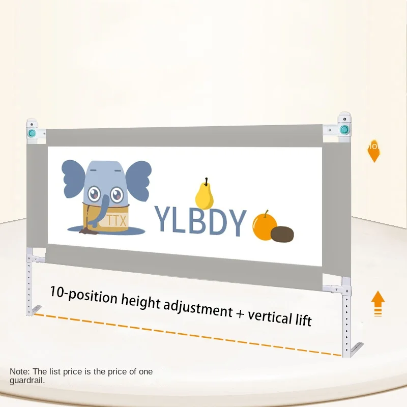 200cm Baby Bed Guardrail Adjustable Height Safety Bed Barrier Liftable Baby Activity Fence Portable Bed Rail Gray Crib Bumpers
200cm Baby Bed Guardrail Adjustable Height Safety Bed Barrier Liftable Baby Activity Fence Portable Bed Rail Gray Crib Bumpers