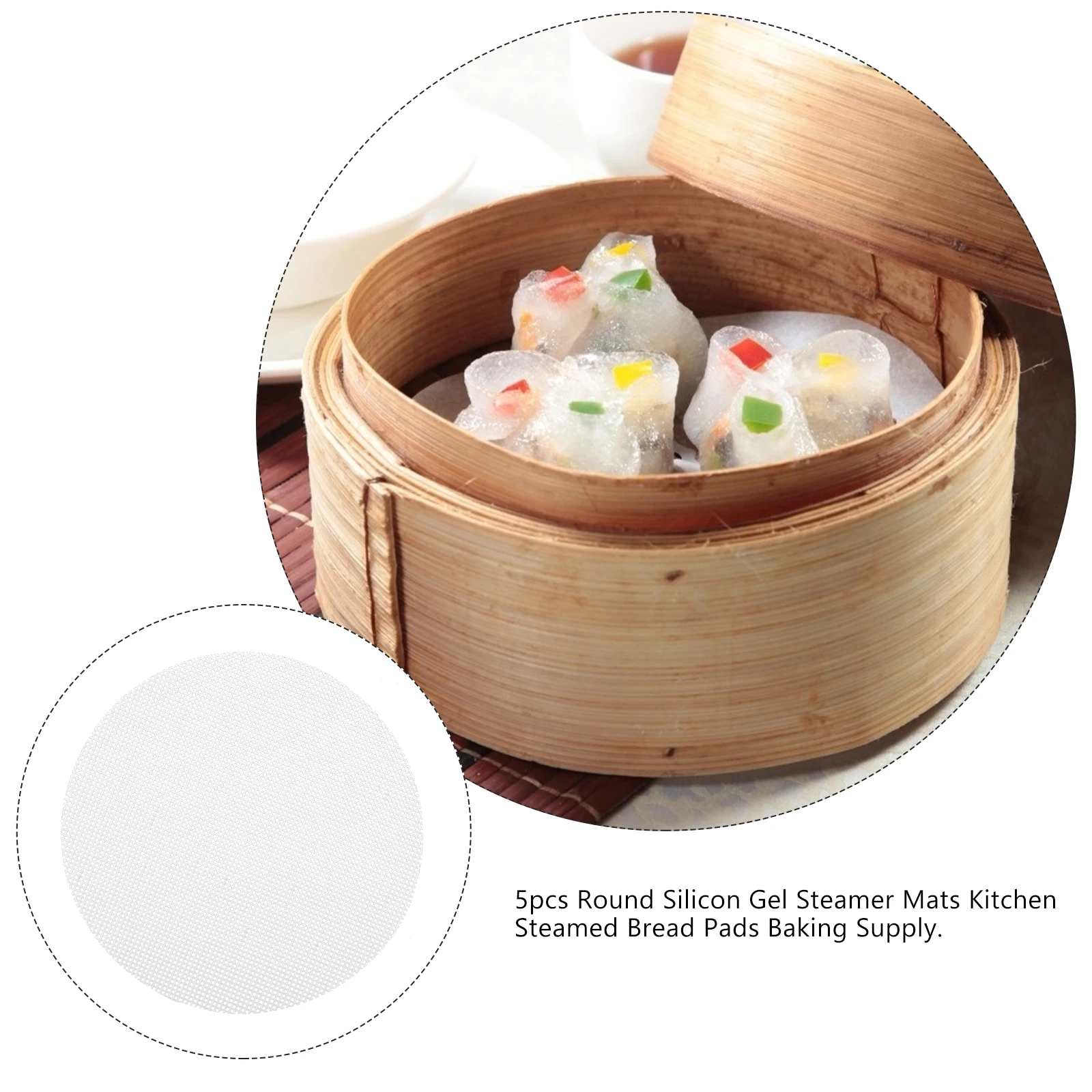 5 Pcs Silicone Steamer Mat Silica Gel Cushions Pads Kitchen Tools Pastry Reusable Cloth Practical Clothes
5 Pcs Silicone Steamer Mat Silica Gel Cushions Pads Kitchen Tools Pastry Reusable Cloth Practical Clothes