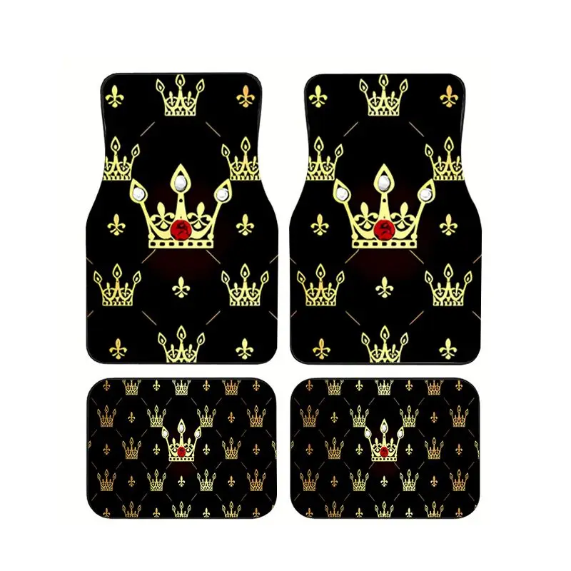 4pcs Golden Crown Print Car Floor Mat Universal Non-Slip Washable Polyester Auto Floor Carpets Set Interior Accessories For SUVs
4pcs Golden Crown Print Car Floor Mat Universal Non-Slip Washable Polyester Auto Floor Carpets Set Interior Accessories For SUVs