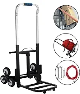 Hand Truck Dolly Stair Climbing Carts 330lbs Capacity Heavy Duty Trolley Carts, Rubber Six Wheel Large WT216
Hand Truck Dolly Stair Climbing Carts 330lbs Capacity Heavy Duty Trolley Carts, Rubber Six Wheel Large WT216