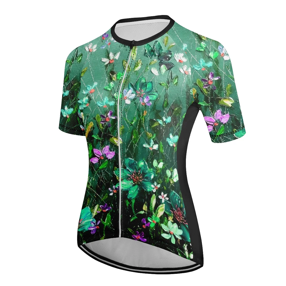 Women's spring/summer cycling sweatshirt Floral pattern breathable quick drying reflective strip
Women's spring/summer cycling sweatshirt Floral pattern breathable quick drying reflective strip