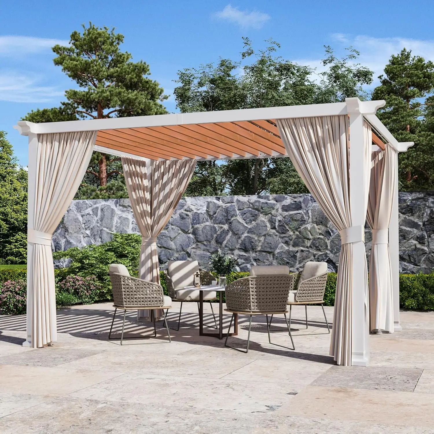 Modern Shade Open Sky 10'x12' Pergola Cabana, Heavy Duty Metal Pergola Gazebo, Modern Outdoor Pergola with Privacy, Custom
Modern Shade Open Sky 10'x12' Pergola Cabana, Heavy Duty Metal Pergola Gazebo, Modern Outdoor Pergola with Privacy, Custom