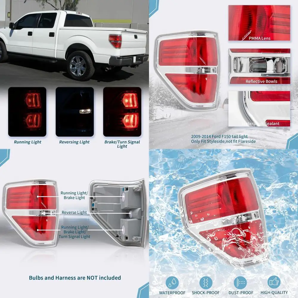 2009-2014 Ford F150 Хромированный задний фонарь в сборе — со стороны водителя и пассажира
2009-2014 Ford F150 Хромированный задний фонарь в сборе — со стороны водителя и пассажира