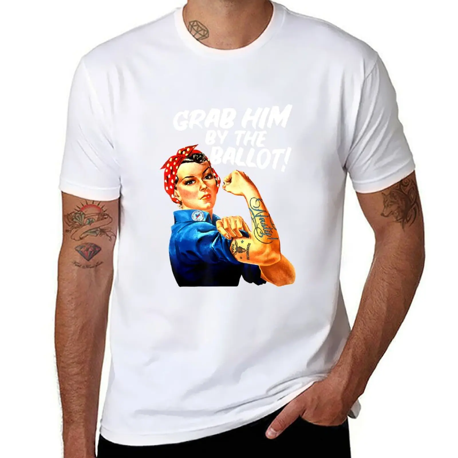 Democrat Rosie Riveter Nasty Tattoo Grab Him By The Ballot T-Shirt t shirts for man pack cotton anime tshirt T-Shirt
Democrat Rosie Riveter Nasty Tattoo Grab Him By The Ballot T-Shirt t shirts for man pack cotton anime tshirt T-Shirt